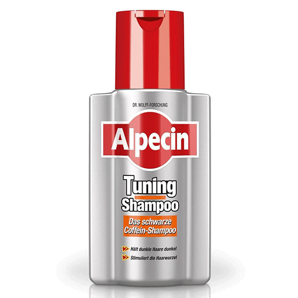 شامپو آلپسین Alpecin برای موهای بلوند تیره تا مشکی تیونینگ حجم 200 میلی