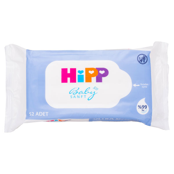 دستمال مرطوب کودک هیپ Hipp بسته 52 عددی