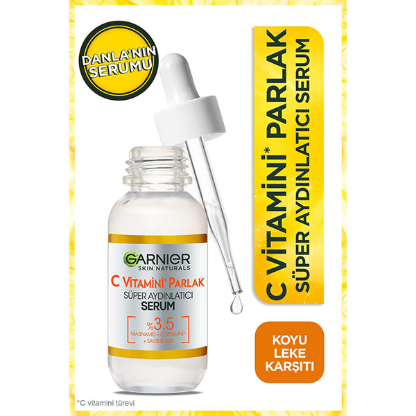 سرم ویتامین C گارنیر Garnier شفاف و درخشان کننده پوست حجم 30 میلی